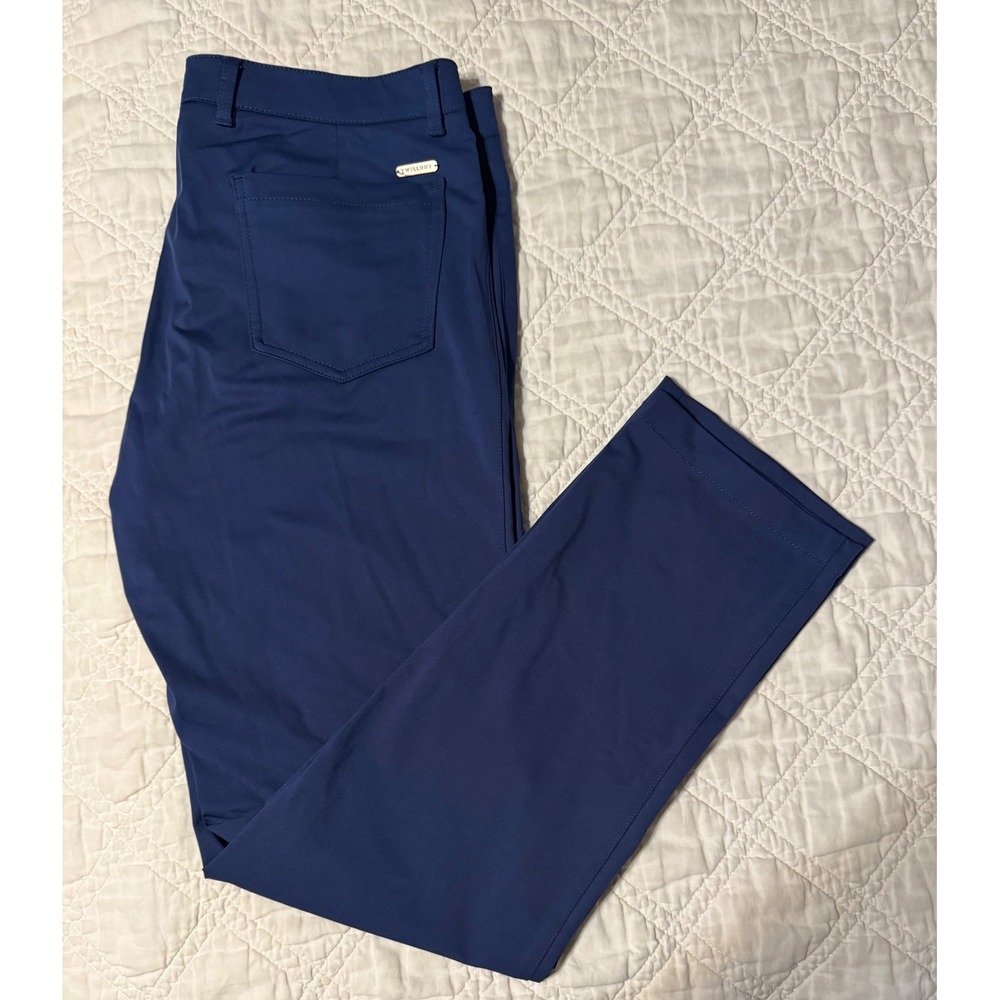 Twillory Mens Performance Pants Tailored Fit Navy Blue 34x32 5-Pocket Chino